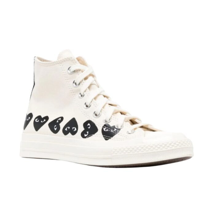 Converse X CDG beige Multi Hearts High - Imagen 2