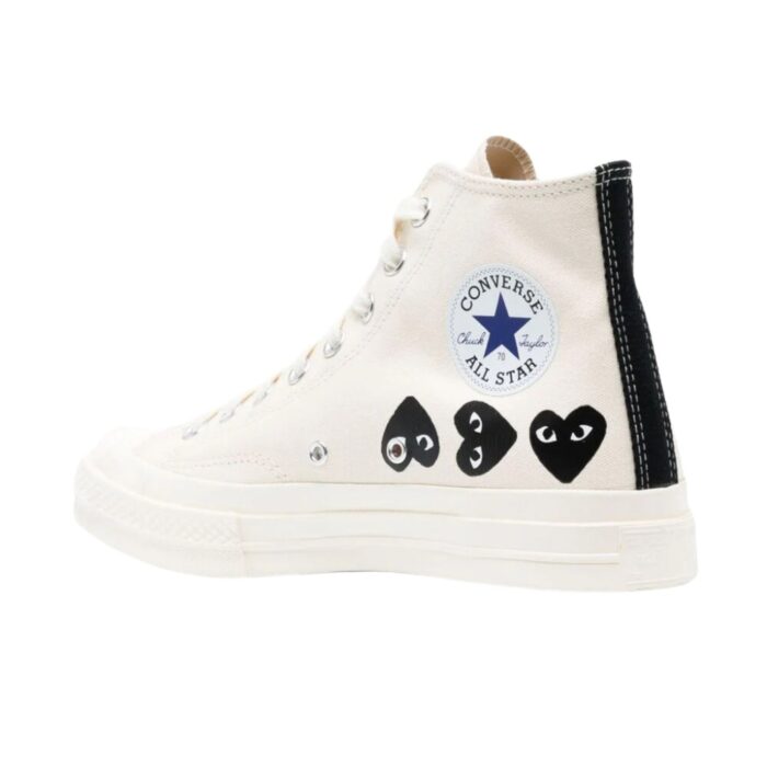 Converse X CDG beige Multi Hearts High - Imagen 4