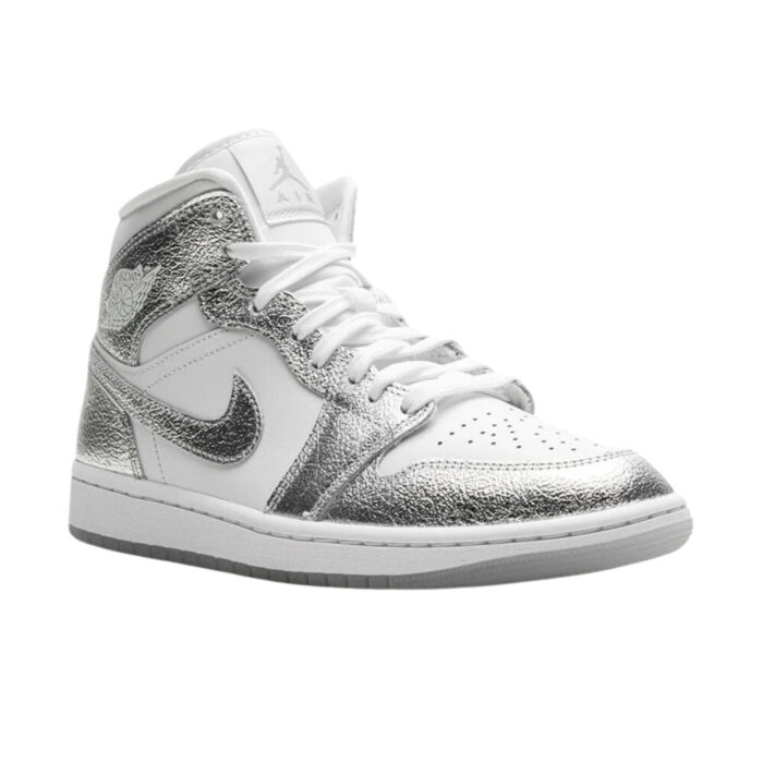 Nike Jordan 1 Mid Metallic Silver - Imagen 2