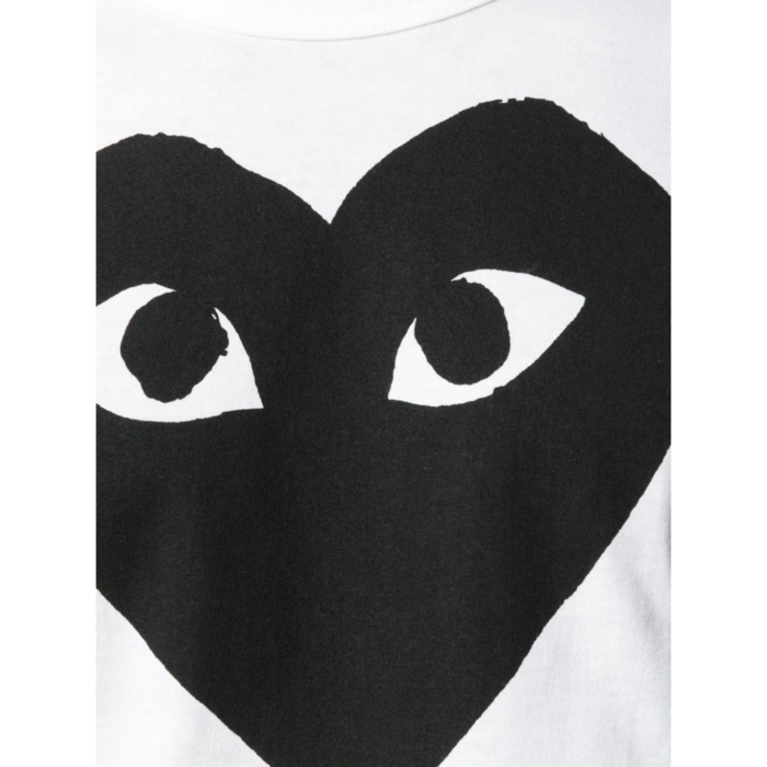 Playera Comme Des Garçons Heart Blanca - Imagen 4