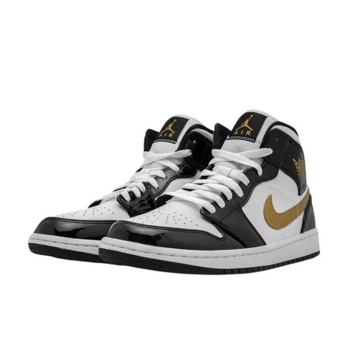 Nike Jordan 1 Mid Patent Gold - Imagen 2