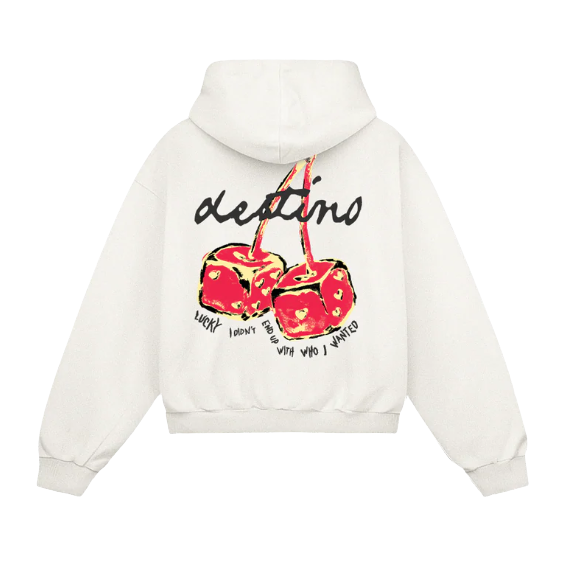 Fate Dice Cherry Hoodie Ivory