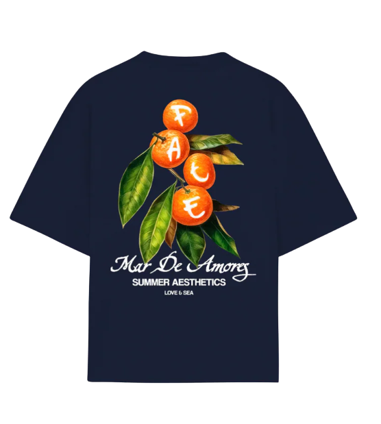 Fate Tangerine Tee Navy Blue