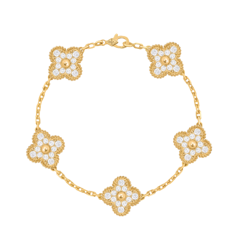 Van Cleef Dorada con Brillos