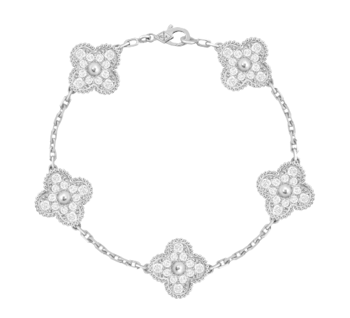 Van Cleef Plata con Brillos