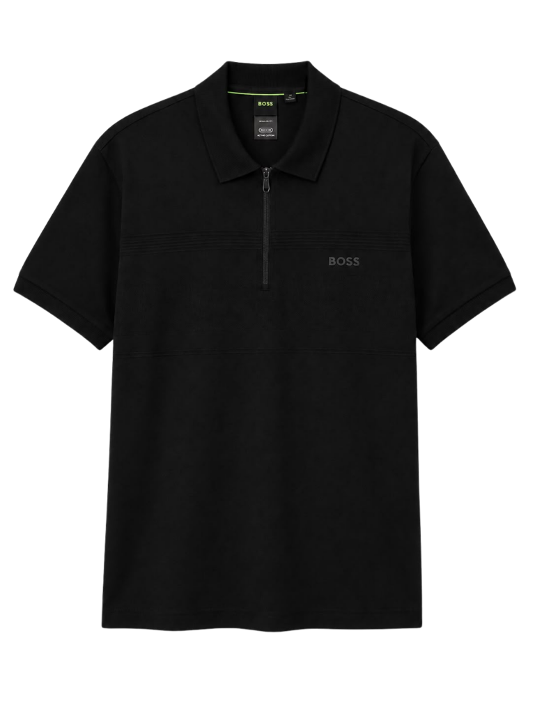 BOSS Polo Zip Black