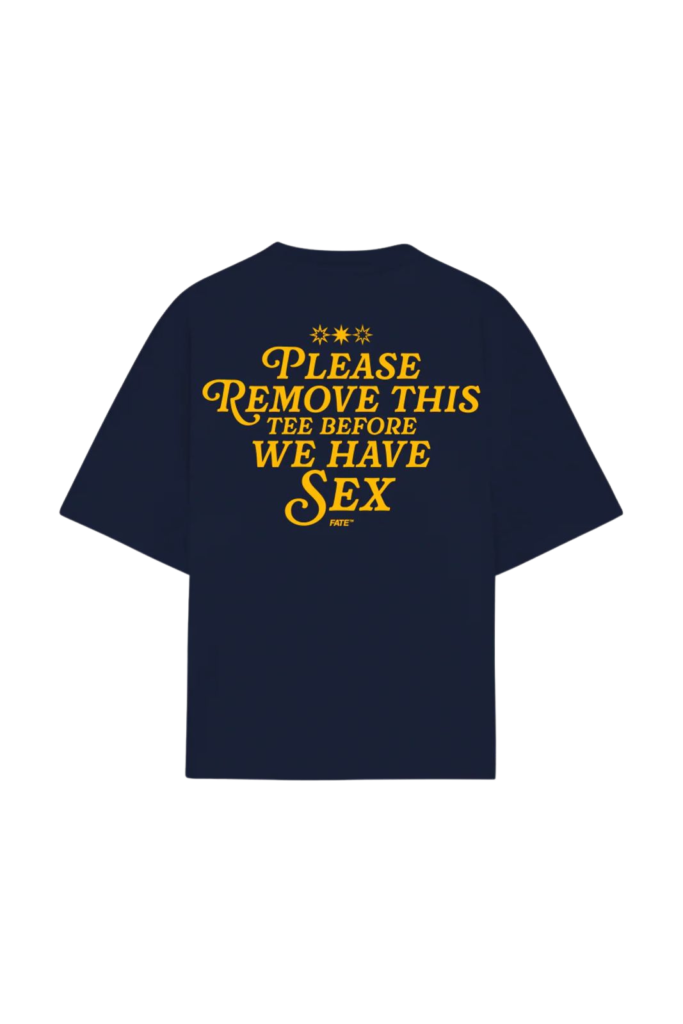 Fate Please Remove Tee Navy Blue